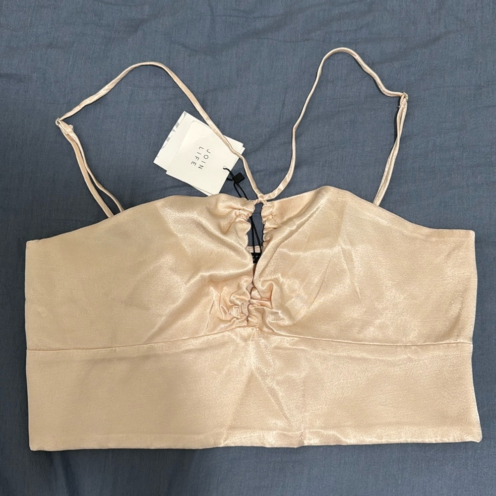 ZARA Satin Crop Top